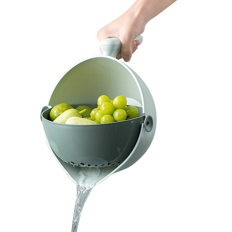 Portable Kitchen Strainer Drain Basket PP Made Washing Rice Fruit Vegetables Pasta Free Colador Colander Passoire 2 1 Filter