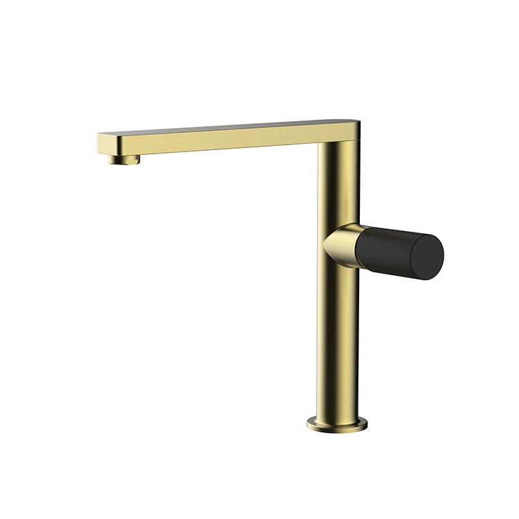  Fanwin Single Hole Brass Unique Chrome Rubbed Gold Modern Kitchen Faucet Water Tap Faucet Mixers Taps Saving Water Sink Mixer
