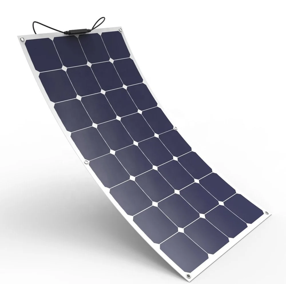 
Lightweight waterproof Semi flexible solar panel 100W 110w 12v sunpower cells for Marine,camping, Caravan 