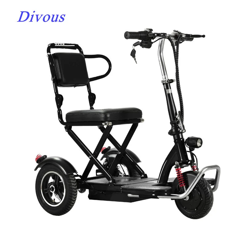 Factory wholesale three-wheeled electric car elderly pick-up children folding lightweight scooter