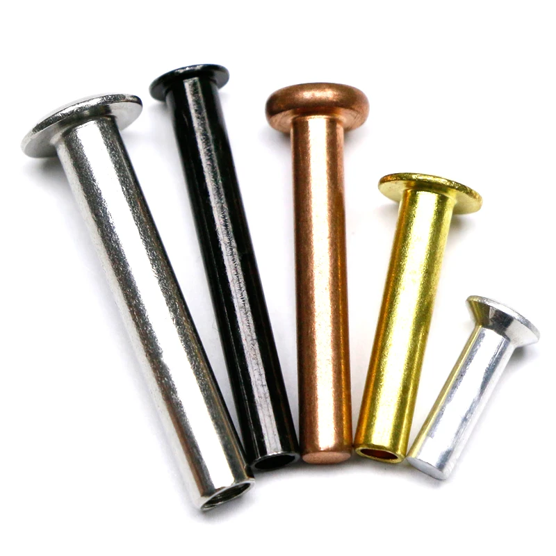 Custom rivet Metal Custom Semi Tubular Solid Step Flat Round Countersunk Head