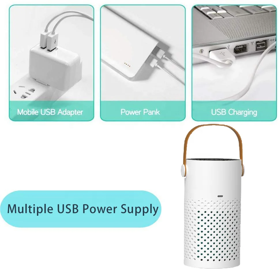 2022 New Product Super Classic Air Purifier Night Light Fresh Ionizer USB Car Air Purifier