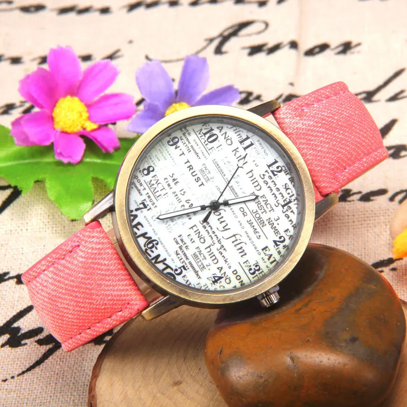 Fashion Jean Denim Fabric Band Dress Ladies Watch Casual Men Women Wristwatches Quartz Watch Gift Horloges Relogio Feminino