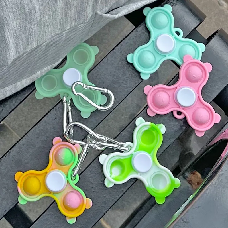 Брелок для ключей с пентаграммой из сплава, детский Спиннер, игрушки-антистресс, ручная мини-игрушка в форме звезды, брелок для ключей, спиннинг