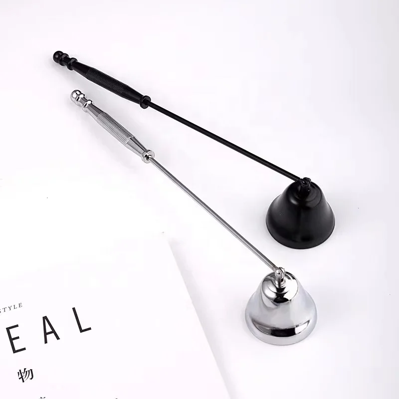 Multi-color banquet candle extinguisher stainless steel fashion candle snuffer bell-shaped candle fire extinguisher