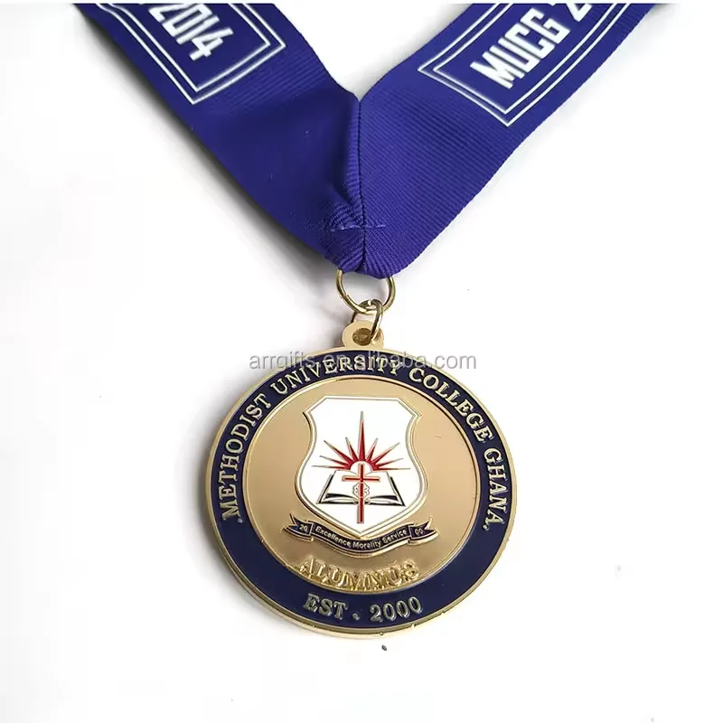 School Medal Factory Gold Silver Copper Alumnus Medal Medallion For University College Of Ghana