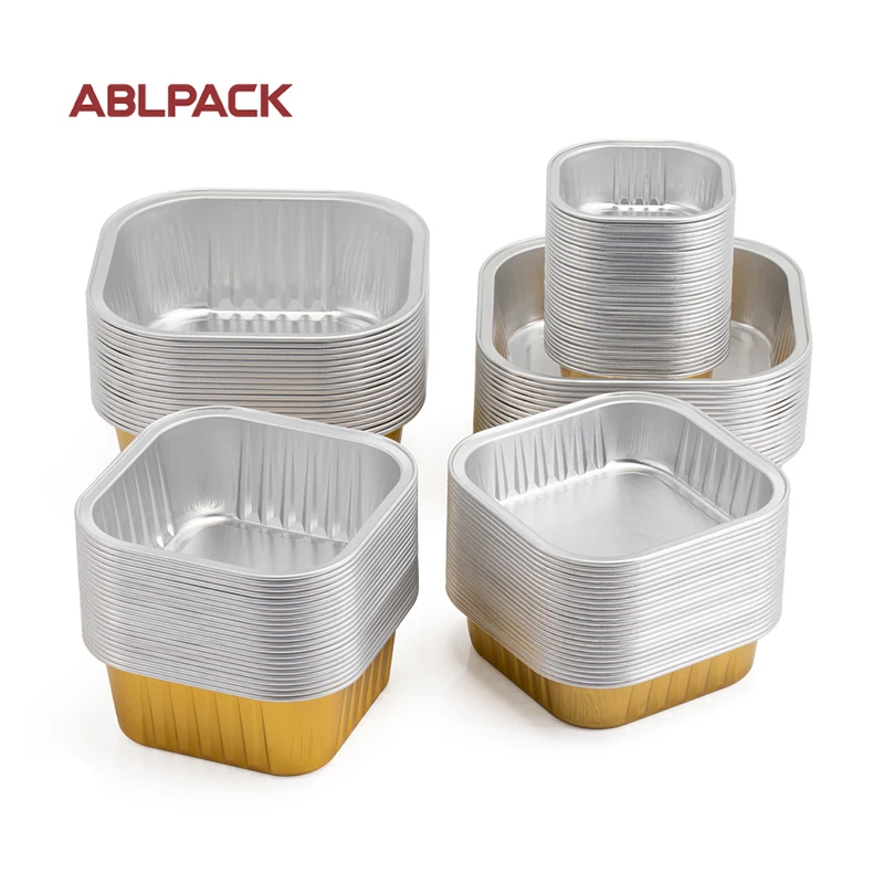 Factory supply Custom 50ml Foil Containers Aluminum Baking Egg Tart Pudding Aluminium Foil Food Containers For Airline