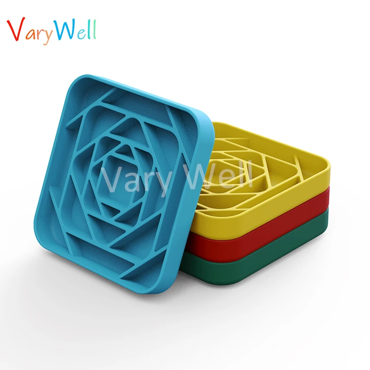 Customize Engrave logo Wall Amount Suction Cups Sky Blue Non-slip Lick Dish Slow Dog Feeding Mat Dog Paradise Silicone Lick