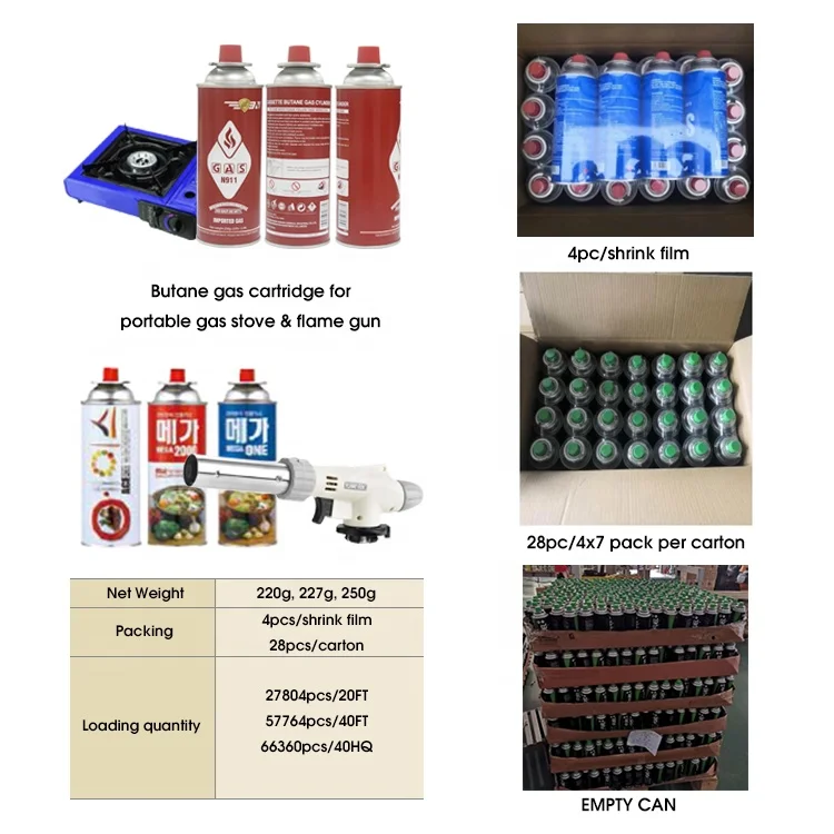  Походный бутановый газ для портативной плиты мощный заправной газовый картридж (250 г) баллон барбекю газового гриля