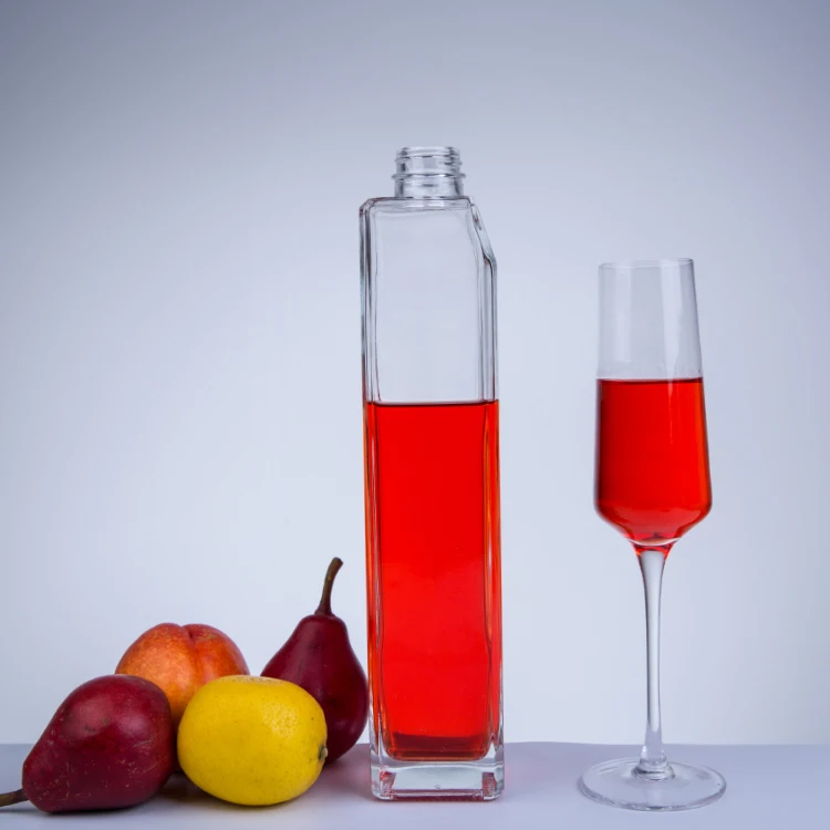 Best Price Modern Luxury 700Ml Clear Glass Liquor Wine Bottle Glass Brandy Bottle Liqueur Glass Bottles