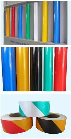 Waterproof Self Adhesive Black Yellow Reflective  Stickers Stripe  Road Marking Safety Hazard Warning Reflective Tapes