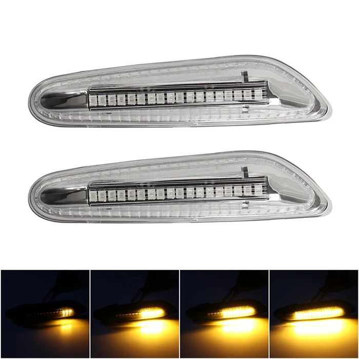 Dynamic Flowing LED Side Marker Turn Signal Light For BMW E60 E61 E90 E91 E87 E81 E83 E84 E88 E92 E93 E82 E46 1 3 5 series