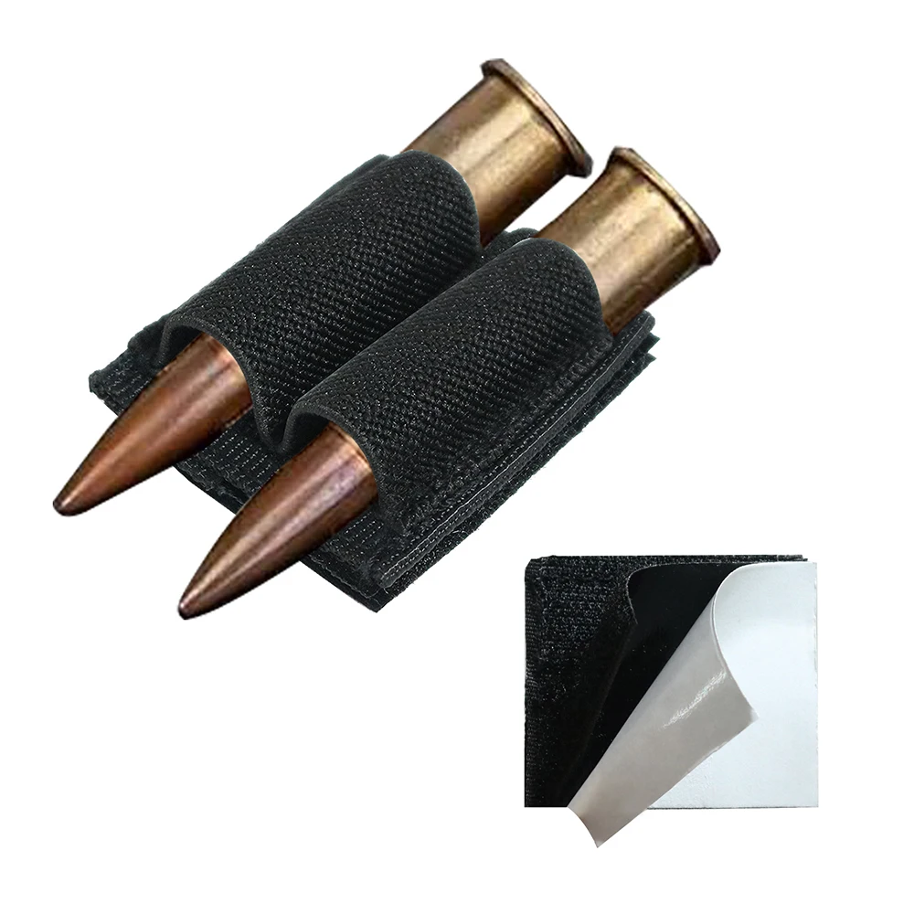 Tactical Hunting Ammo Holder 5 Rounds Shell Holder Bullet Bag Adhesive Patch Cartridge Carrier Mag Pouch