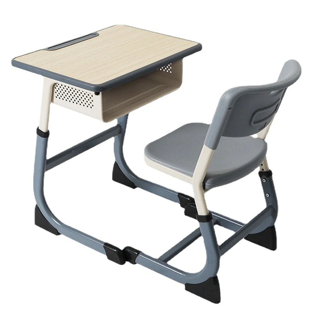 Modern College Table Classroom Furniture Bancs Scolaire Pupitre Adult University Student Wooden School Chair and Desk Set