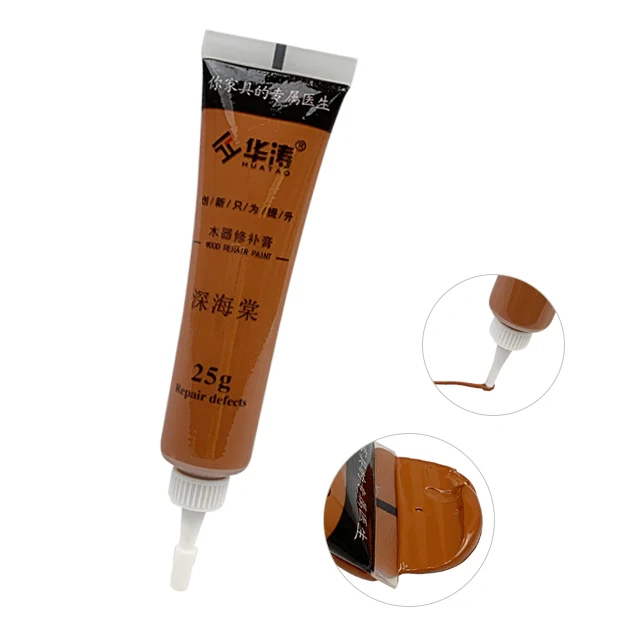 20g Deep Begonia  Water  based wood veneer damage repair paint floor gap filling paste furniture repair paste