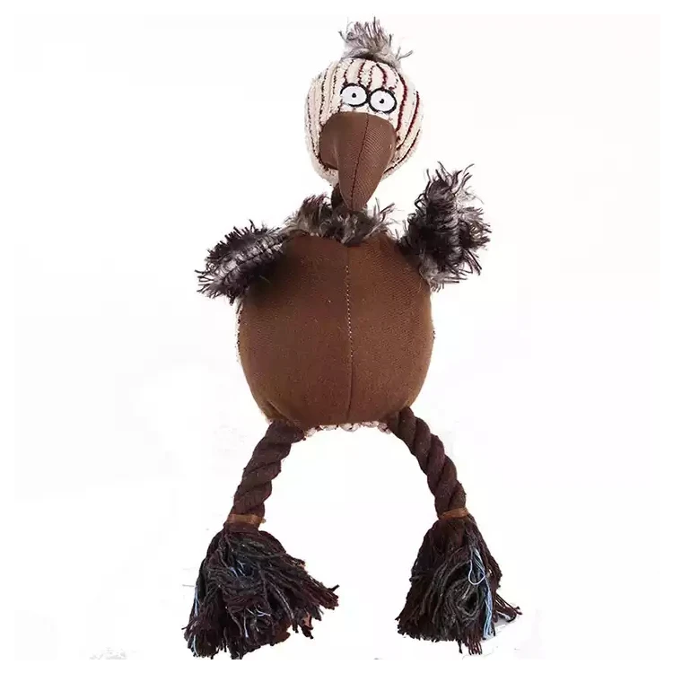 New Pet Plush Molar Bite-resistant Squeaky Dog Toy Cartoon Bird Pet Sounding Toy