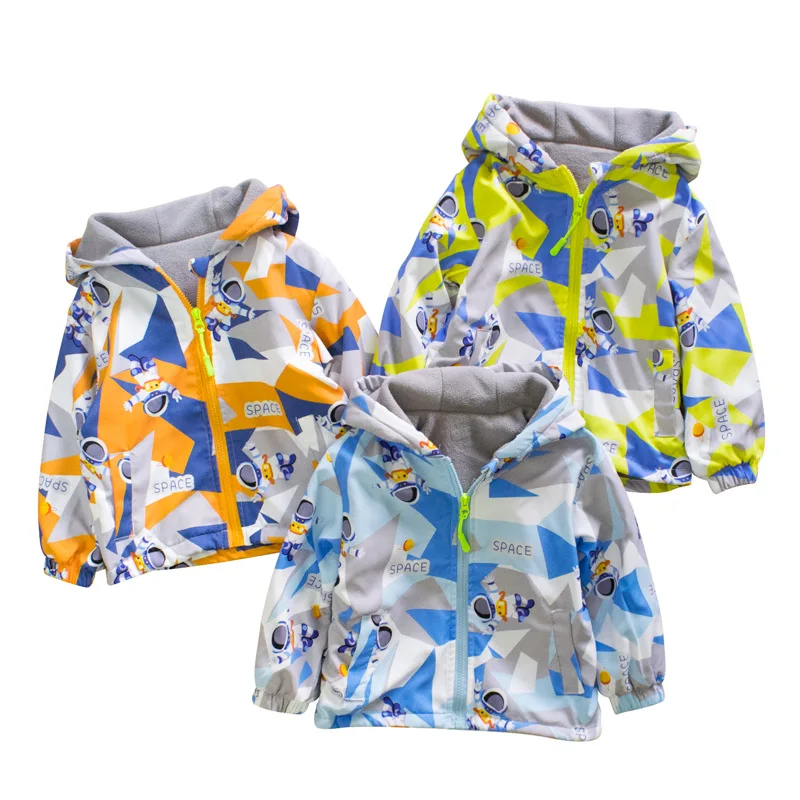 Wholesale 100-140 Winter Warm Heated Boys Kids Coat with Pockets