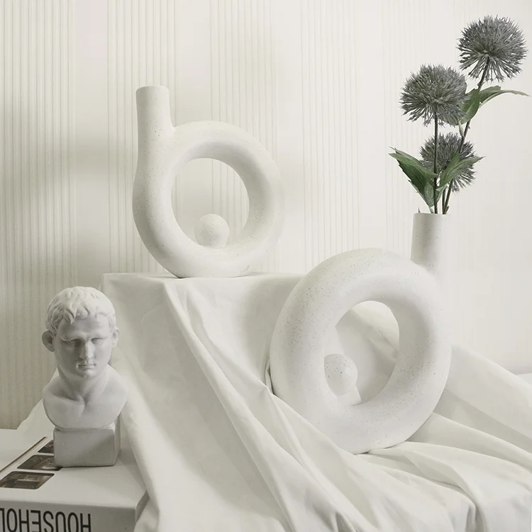 New Design Nordic Modern Creative Ceramic Vases Flower Arrangement Porcelain Home Decoration