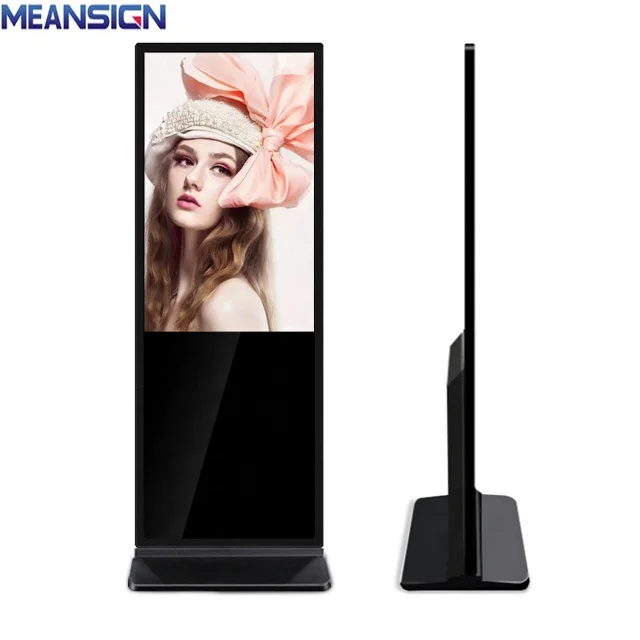 
65 Inch LCD Advertising Screen Free Stand Android Wifi Kiosk Totem Lcd Display In Advertising Players 