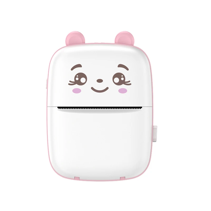 Mini Portable Mobile Phone Wireless Label Printer Color Sticker Paper Roll Pocket Photo Bluetooths Thermal Printer For Kids Gift
