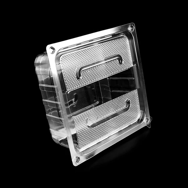 reusable plastic transparent turnover cake containers disposable clear cake packing container