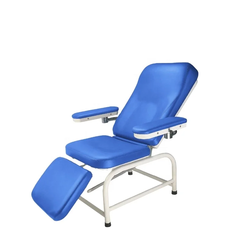2022 Latest Good Quality Clinic Hydraulic Blood Lab Draw Chair Mobile Donation Durable Blood Donor Chair