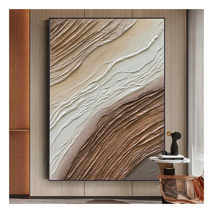 Modern Handpainted Canvas Artwork Abstract Textured Wall Art Large Seascape 3D Wall Decor Painting