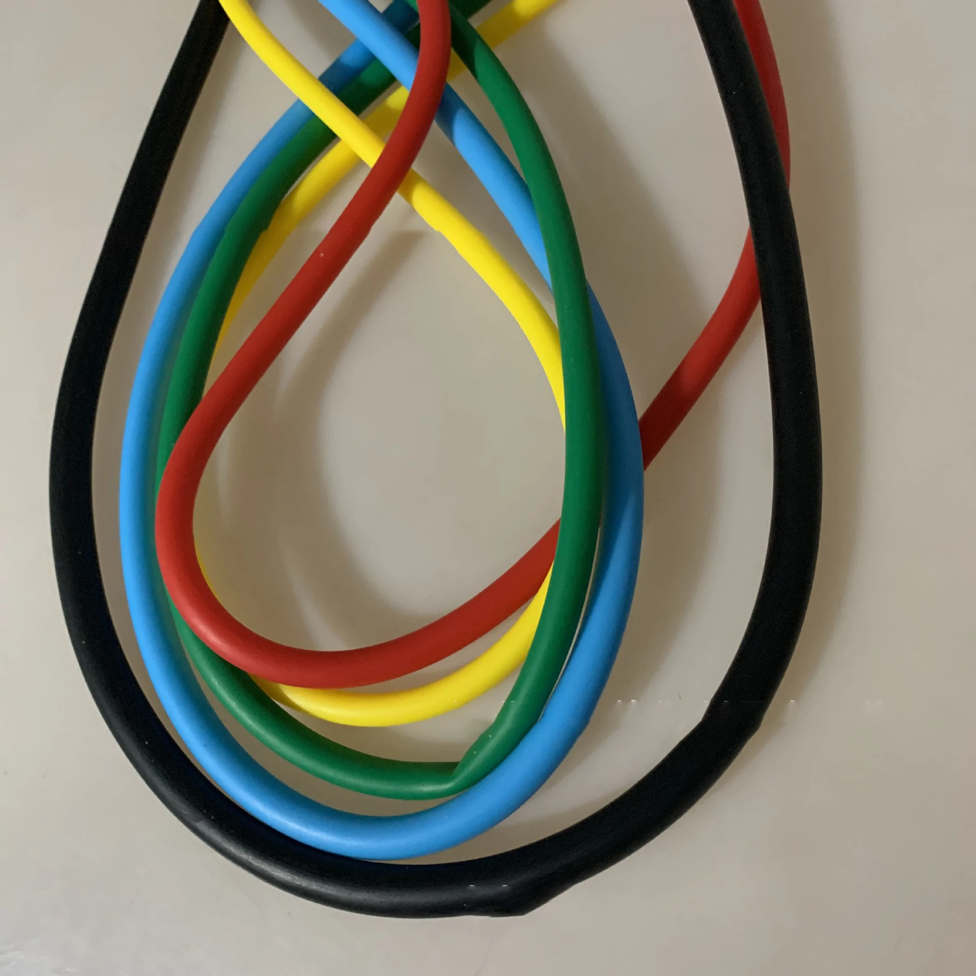 11 pcs TPE tension rope fitness equipment elastic belt spot supply 5-color sports products latex tube