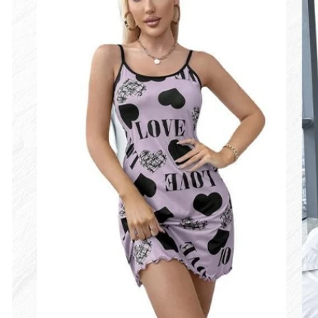Comfortable Women s Sleepwear Set European and American Style Sexy Pajamas with Cute Print