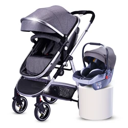 New Baby Stroller / Baby Carrier Foldable 3 in 1 Baby Pram / Foldable Luxury Travel Stroller Baby Walker Stroller
