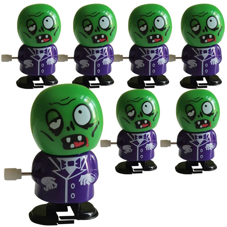 6pcs Funny Chinese zombie skull witch Pumpkin vampire Halloween children wind-up toys candy toys.