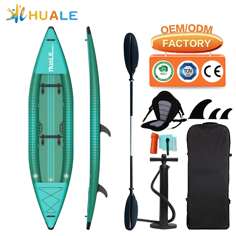 Canoe Fishing Rowing Boat Light Weight 2 Person Water Play Equipment Kayak Inflatable Folding Motor Electric 12 V Kayak 300 Pcs