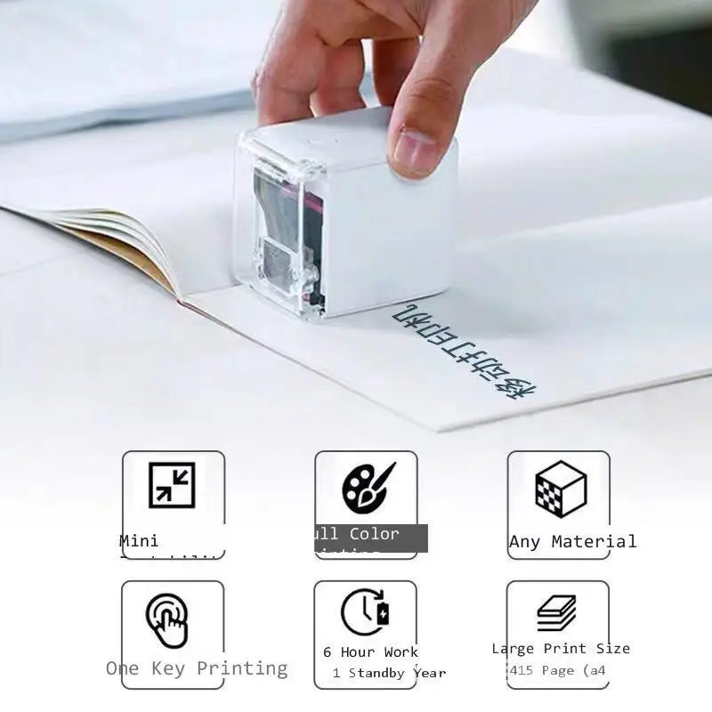 Портативный многоповерхностный принтер Princube Мобильный цветной ручной