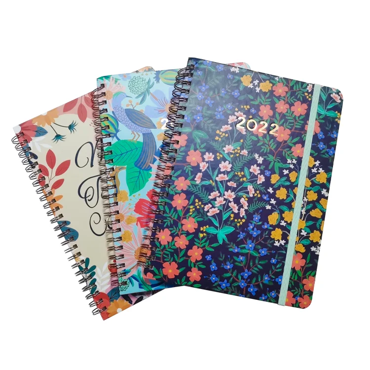 Free Sample Low MOQ A5 B5 Wholesale Journal Wholesale Planner Hardcover Stationary Custom Print Spiral Notebooks