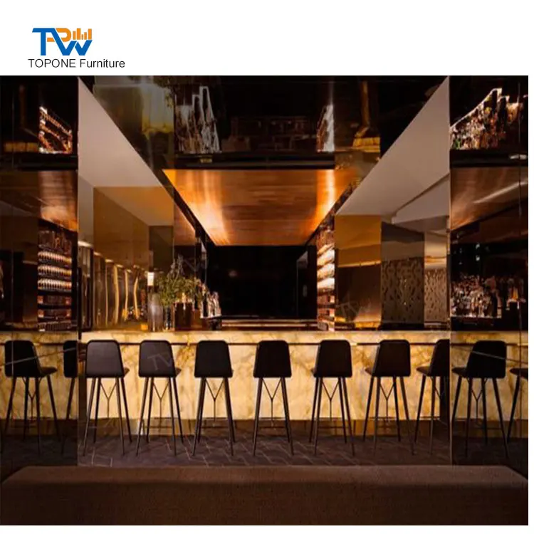 Onebest Factory Supply Led Bar Furniture Wine Bar Counter Top Commercial Use Furniture Bar
