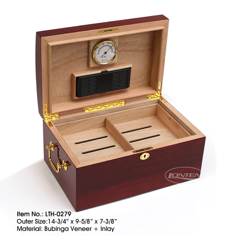Lonten luxury Lacquer piano paint Cigar Box Humidors Hygrometer humidifier Boxes holder wooden accessories cigar humidor box