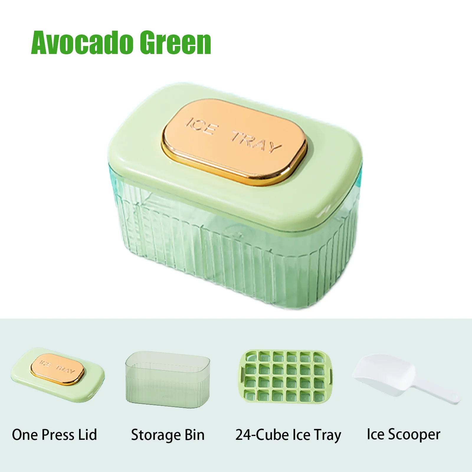 Amazon Ice Cube Tray 2 Layer Food Grade Reusable Durable Ice Tray With Lid And Bin Quick Demould Stackable Ice Silicone Tray