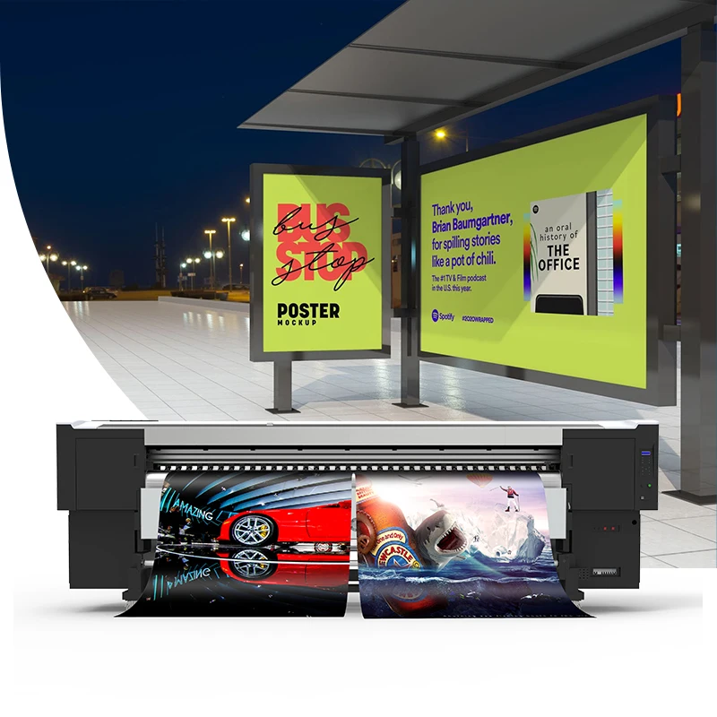 Offer 180sqm/h i3200 Eco Solvent Printer 3.2m 2/4/8 Printheads Advertising Large Format Printing Machine