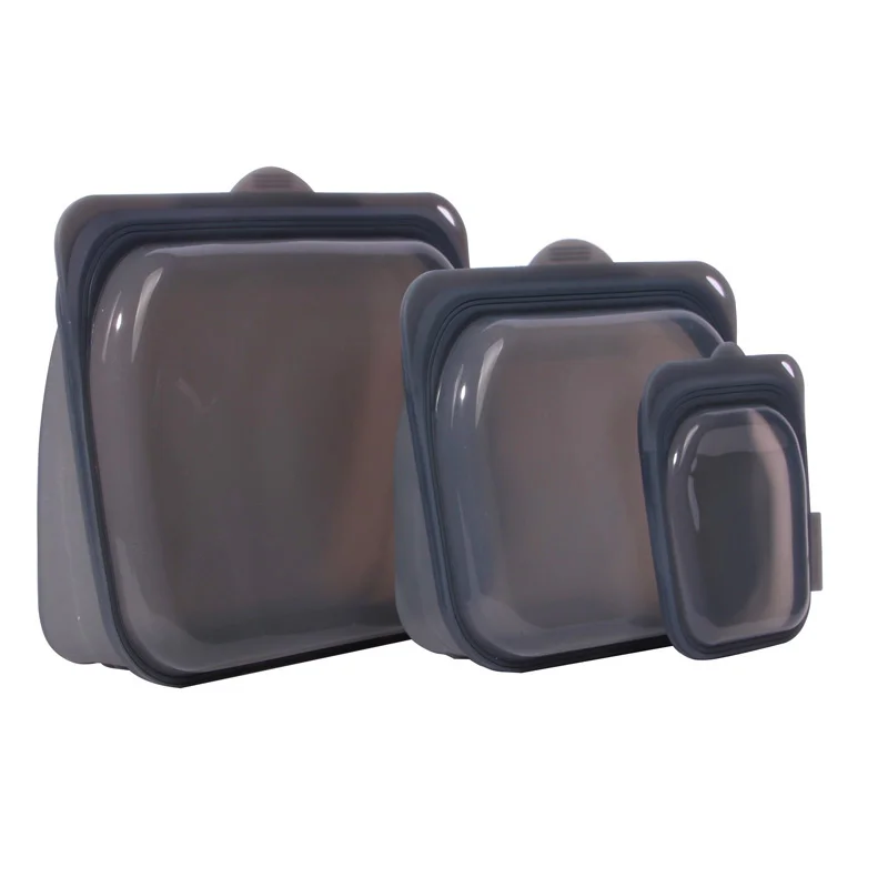 Food Grade Non Toxic Snack Sandwich Donuts Vacuum Bag Reusable Storage Food Silicone Bag