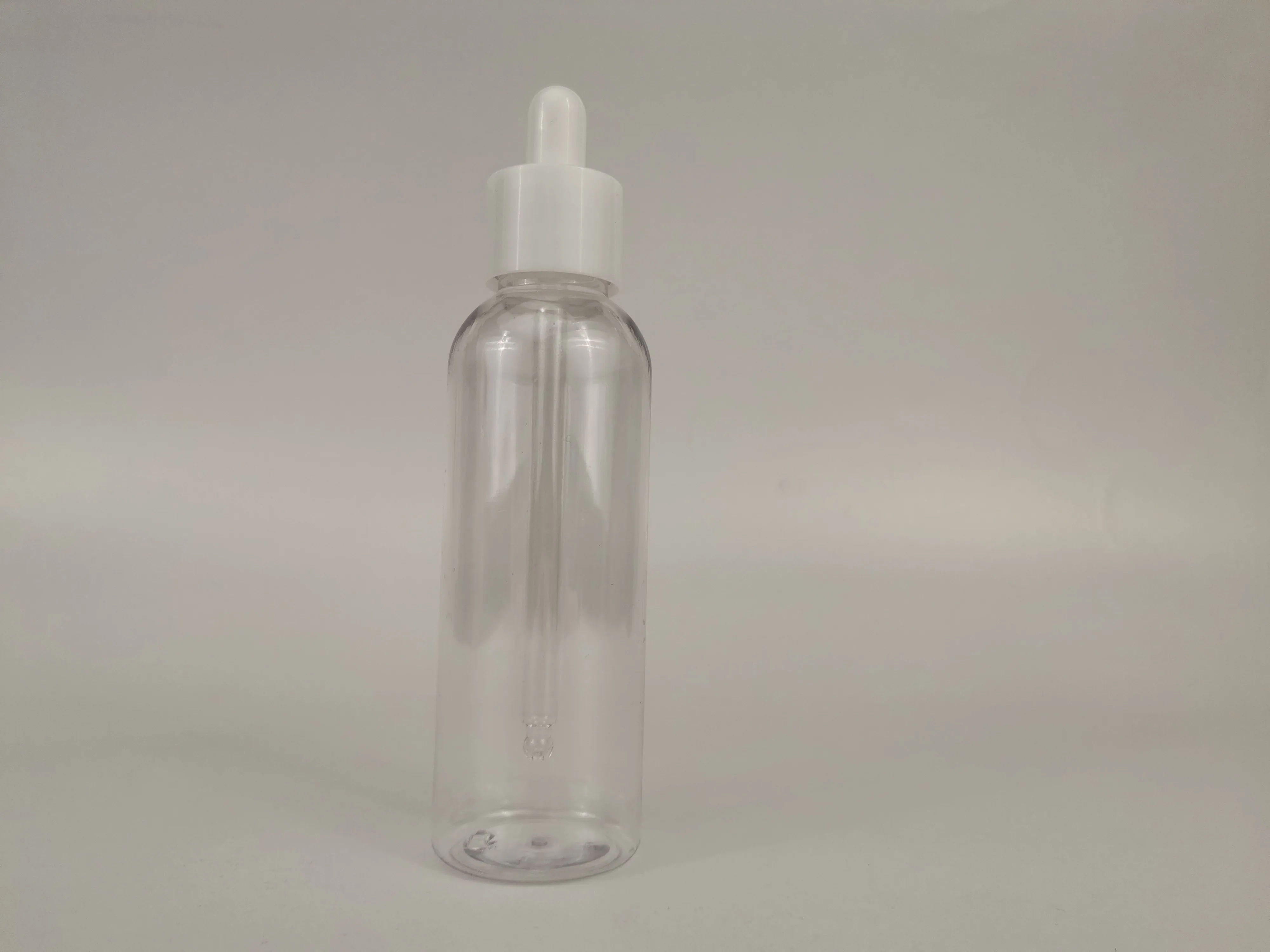 Factory  120 g 120 ml 4 oz transparent pink dropper bottle skin care cosmetic empty packaging pet plastic container for serum