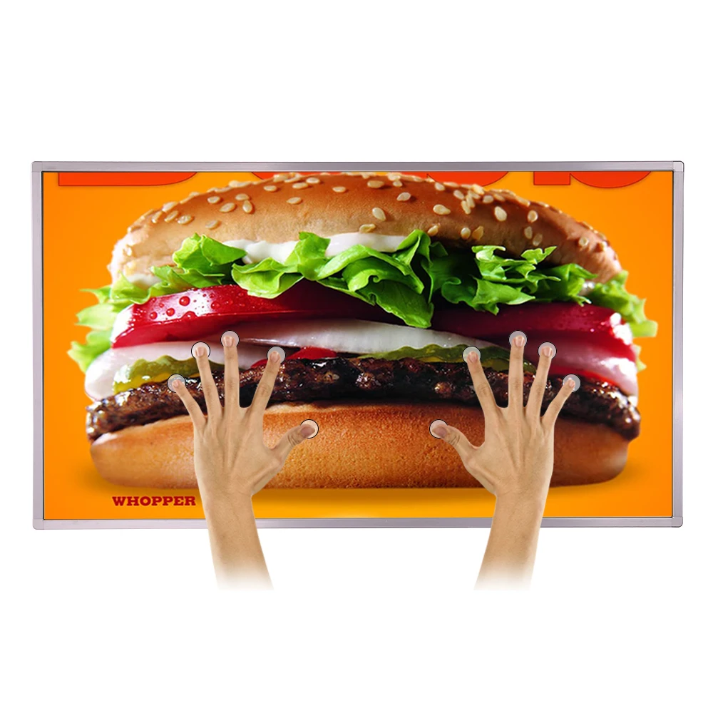Touch Screen Interactive Advertising Kiosks Hanging Wall Mount Digital Signage And Displays