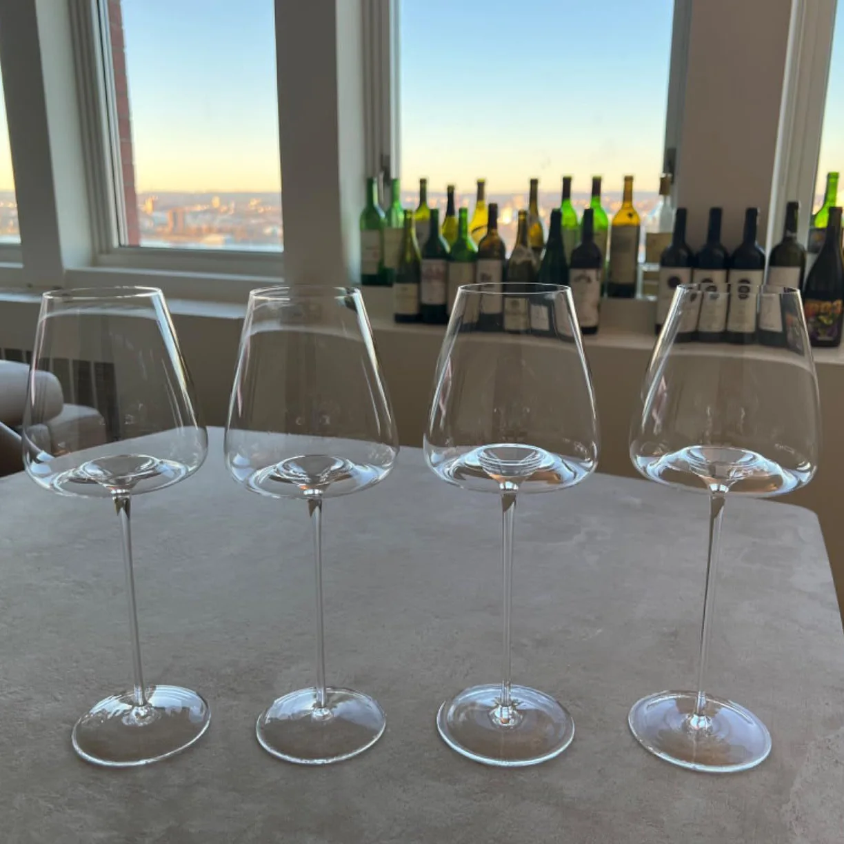 Customizable Hand Blown Clear Crystal Red White Clear Wine Glasses Champagne Long Stem Wine Glasses for Wedding Party