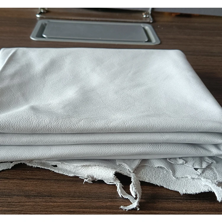 Custom design good quality goat skin white color leather fabric for gloves