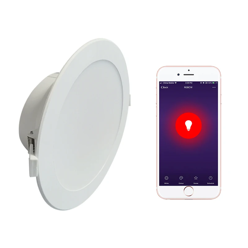  Banqcn Aluminum RGB AC220V CE Certification 6W 12W 18W Round Smart Recessed Downlight Dimmable LED Ceiling
