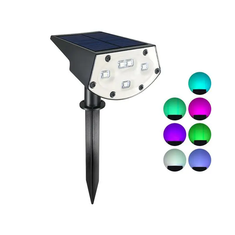 Уличное освещение RGB на солнечной батарее сменные цвета 20 светодиодов настенное для сада и двора автоматическое с регулируемой яркостью автоматическим включением