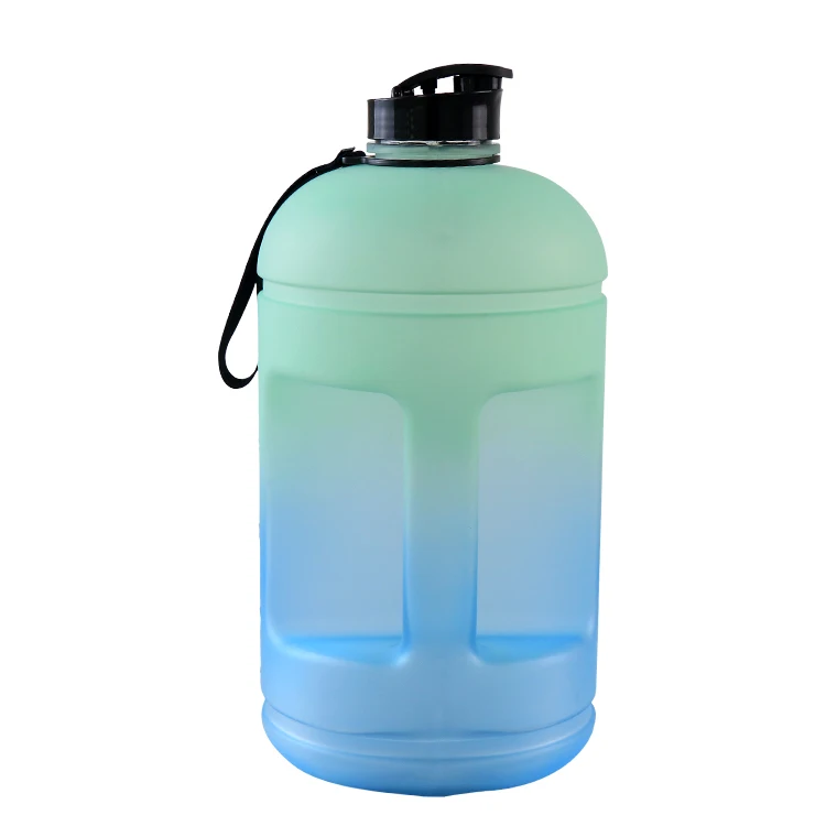 Оптовая продажа, пластиковая бутылка для воды большой емкости для спортзала, герметичная, с соломинкой, без БФА, Спортивная бутылка