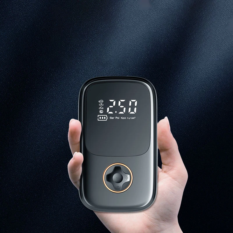 YANTU AM27 wired 12v car tire inflators with SOS emergency light portable electric inflator digital compressor bike motor pump