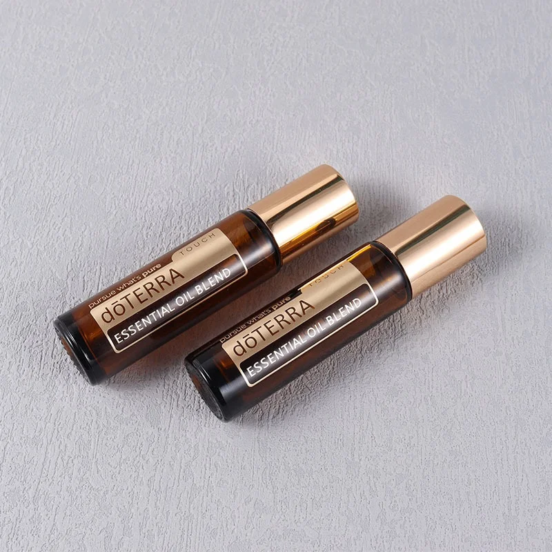 10ml Amber Glass Graduated Spray Roll On Bottle with Glass Eye Dropper Empty Essential Oil Perfume Cosmetic doterra Bottle