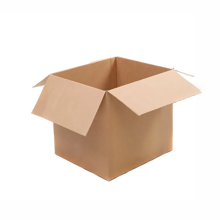 Single Wall Corrugated Kraft Shipping Boxes With Black Custom Logo