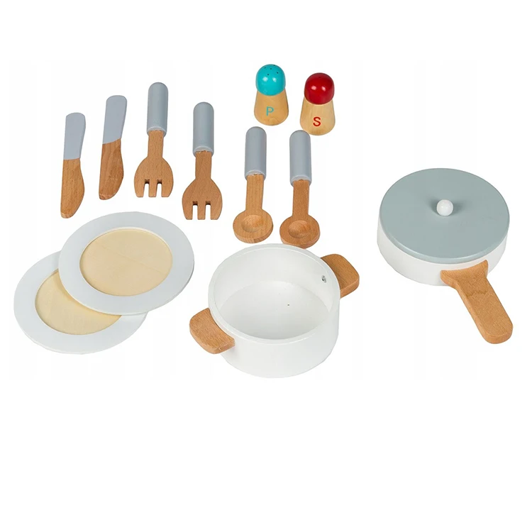 2022 wholesale Kids Montessori educational Children wooden kitchen toys set for toddlers pretend play toys to boys and girl